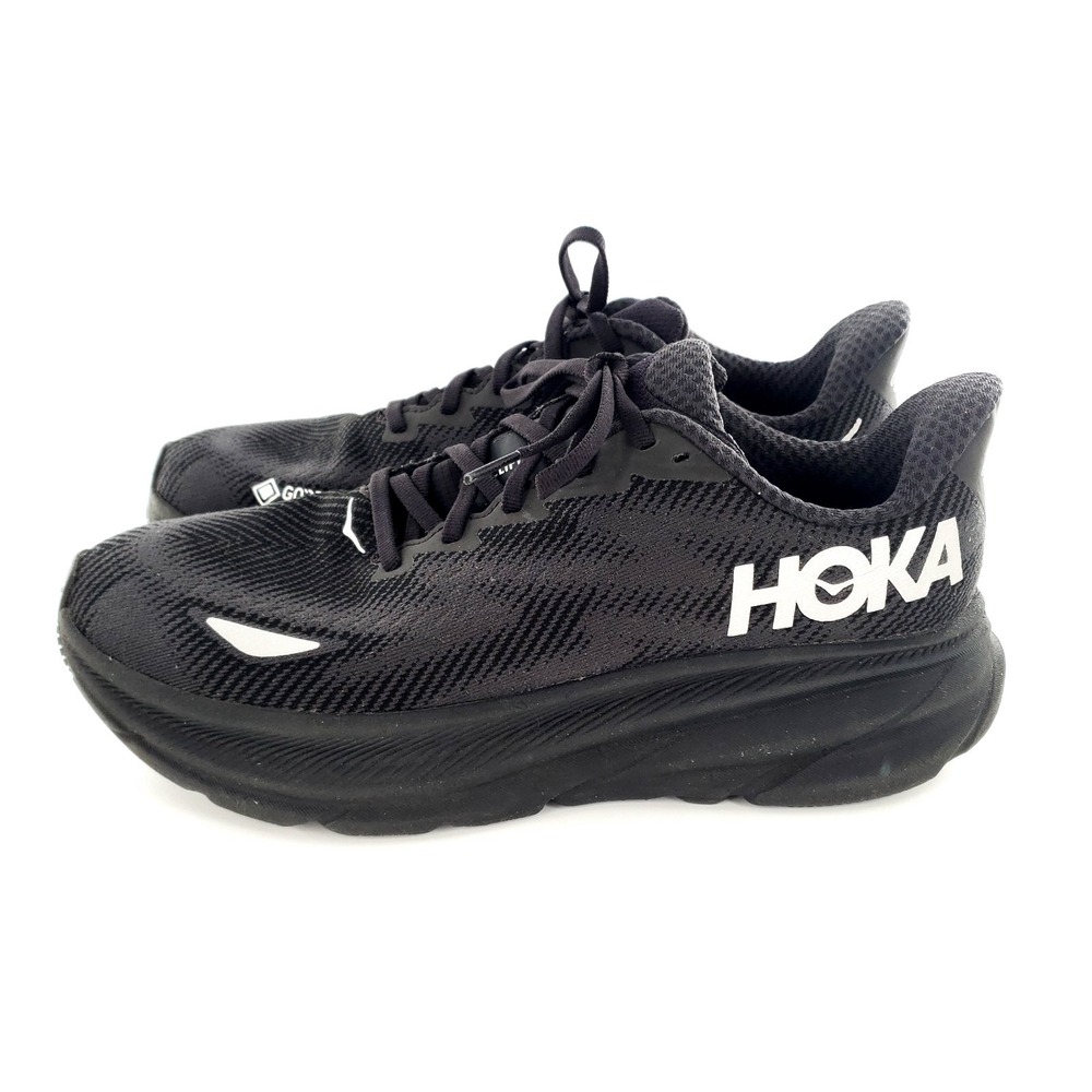 HOKA Clifton 9 GTX GORE-TEX Shoes Women's 9B Black Waterproof 1141490